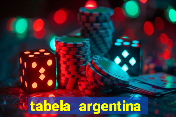 tabela argentina torneo betano